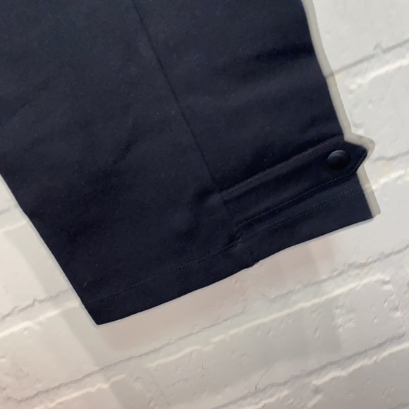 Betabrand black pants riding style gold zippers‎ snap ankle small Long NEW - Picture 4 of 8